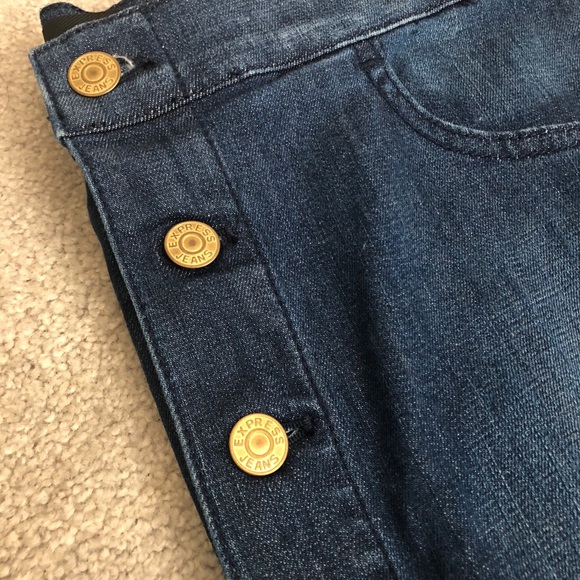 [express] Button Front Denim Skirt - Picture 4 of 6